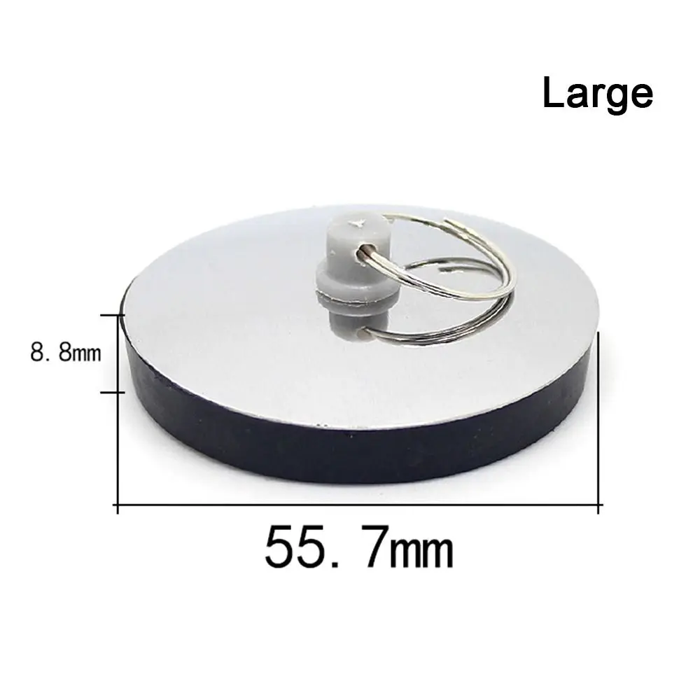 1Pcs Stainless Steel Bath Plug Easy to Use Rubber Drain Stopper Water Kitchen Bathroom Accessory Bath Tub Caps Bath Plug - 画像 (7)