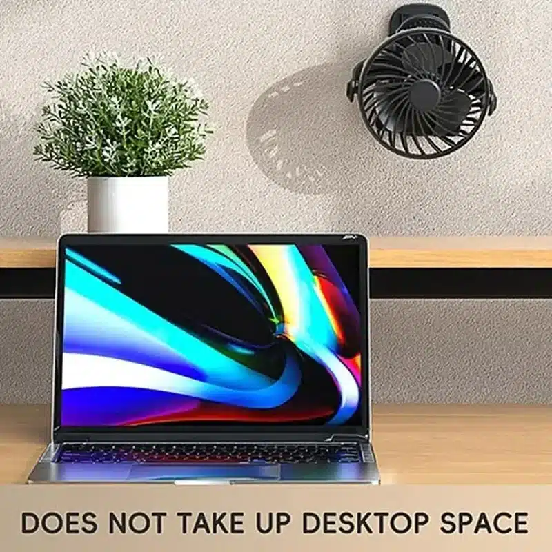 Rechargeable Portable Electric Fan 720° Rotating Hanging Clip Fan Night Light Air Cooler Outdoor Camping Small fans ventilador - 画像 (6)