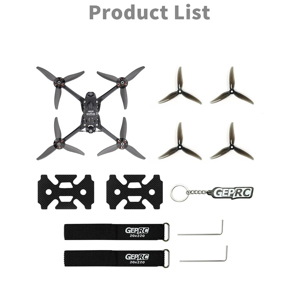 GEPRC Racer Analog Racing FPV Drone with MPU6000 Gyro Runcam Nano4 SPEEDX2 2207 2050KV/F60PROV 2020KV Motor Professional Drone - 画像 (2)