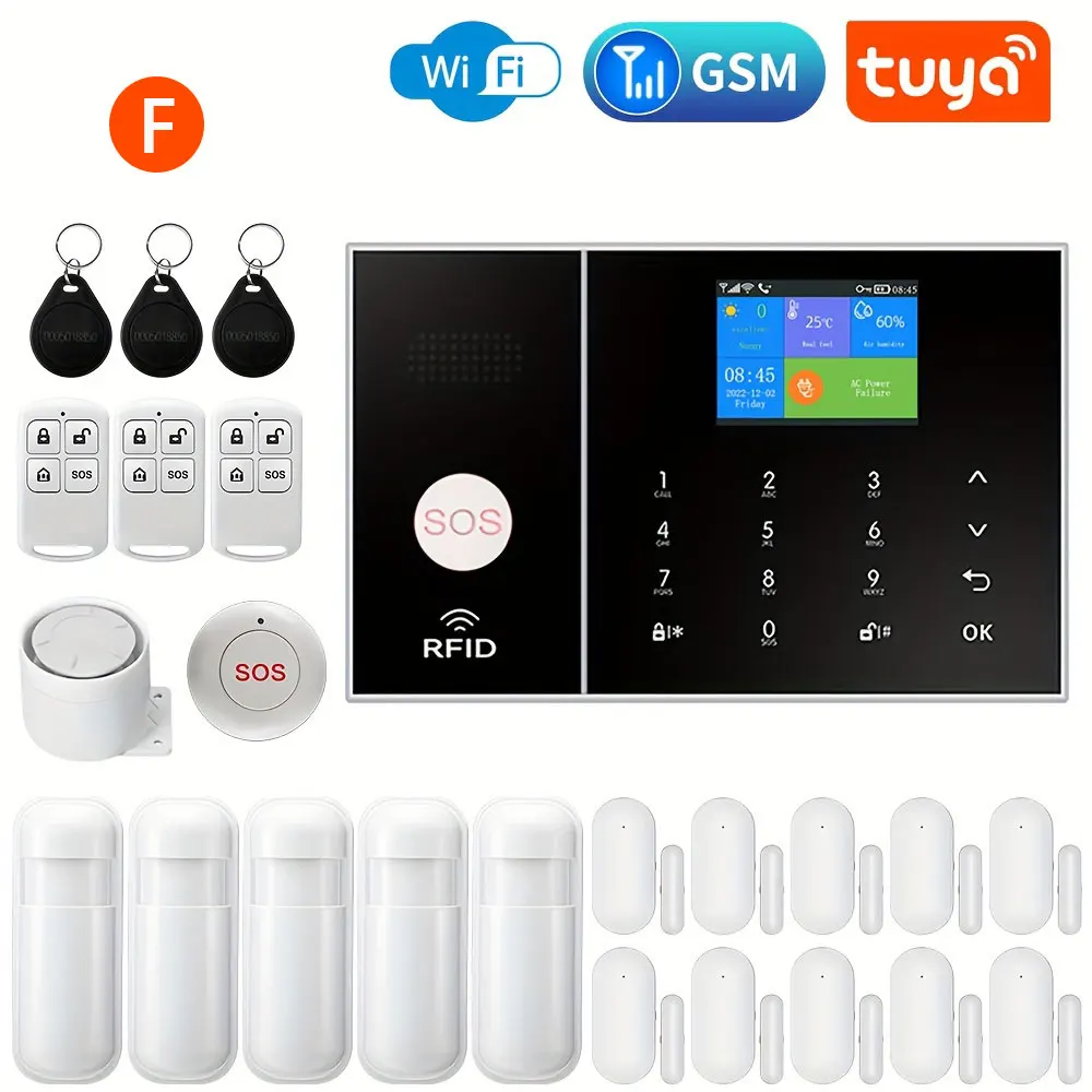 Home Security Tuya Home Alarm Wireless Smart System 2G GSM Wifi Home Child Safety protection Anti-theft Camera automation - 画像 (23)