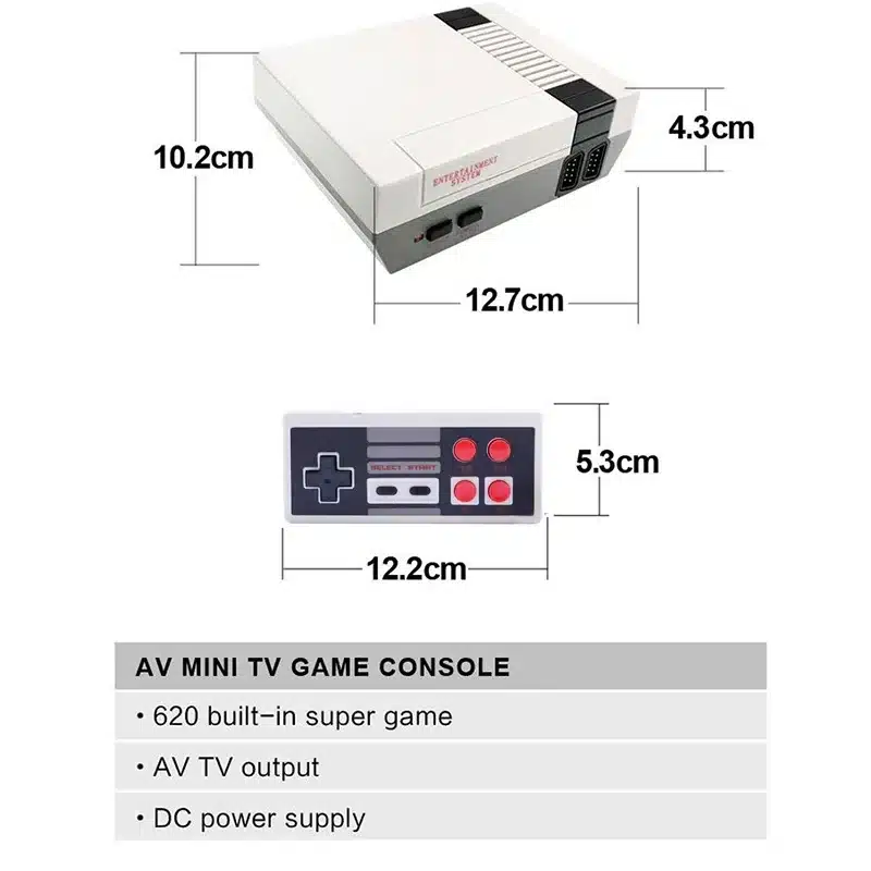Retro Game Console Classic Mini Video Game System Built-in 620 AV Games 8-Bit FC Nes TV Console for Adults and Kids Gift - 画像 (6)