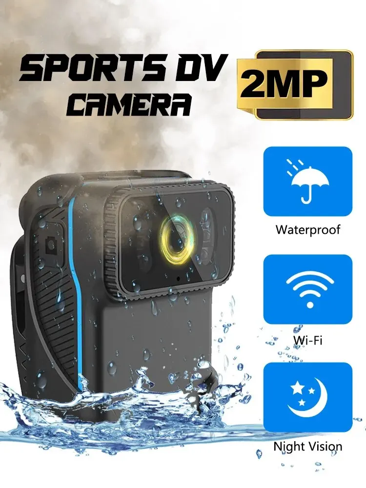 Wifi Camera 1080P Full HD Waterproof Mini Sport Outdoor Video Camera Convenient Autom Dustproof A Recording Cycle Body Camara - 画像 (7)