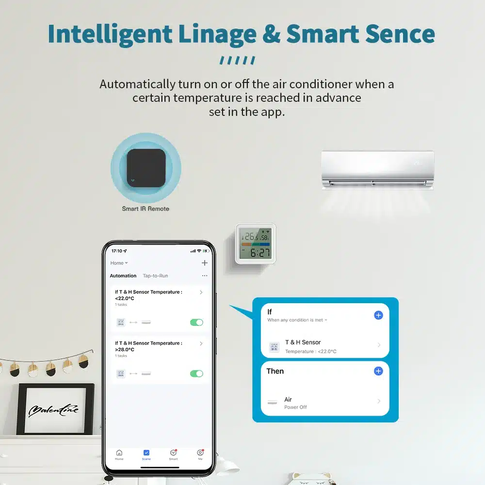 Tuya WIFI Temperature Humidity Sensor Hygrometer Thermometer Smart Home Backlight Smart Life Support Alexa Google Assistant - 画像 (6)