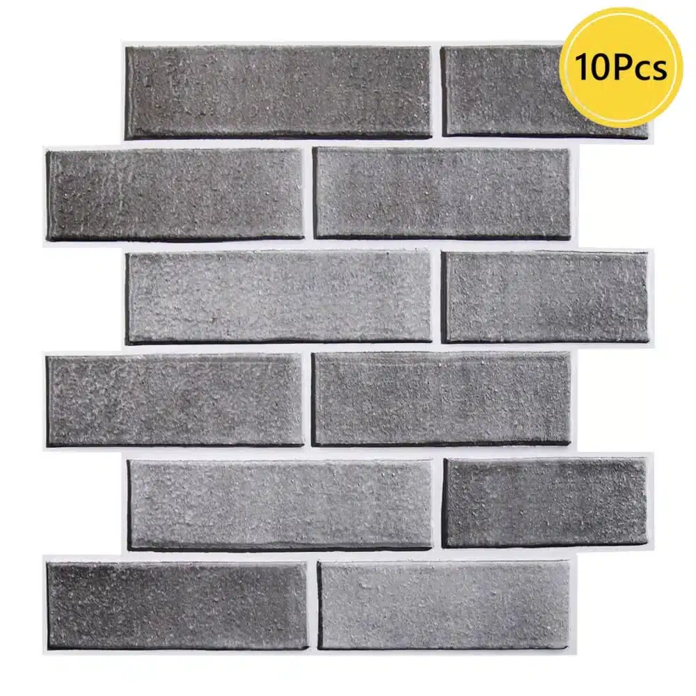 1/10pcs 3D Wall Sticker Self-adhesive Faux Brick Wall Panel Peel and Stick Kitchen Tile Backsplash Bathroom Wall Tile Sticker - 画像 (9)