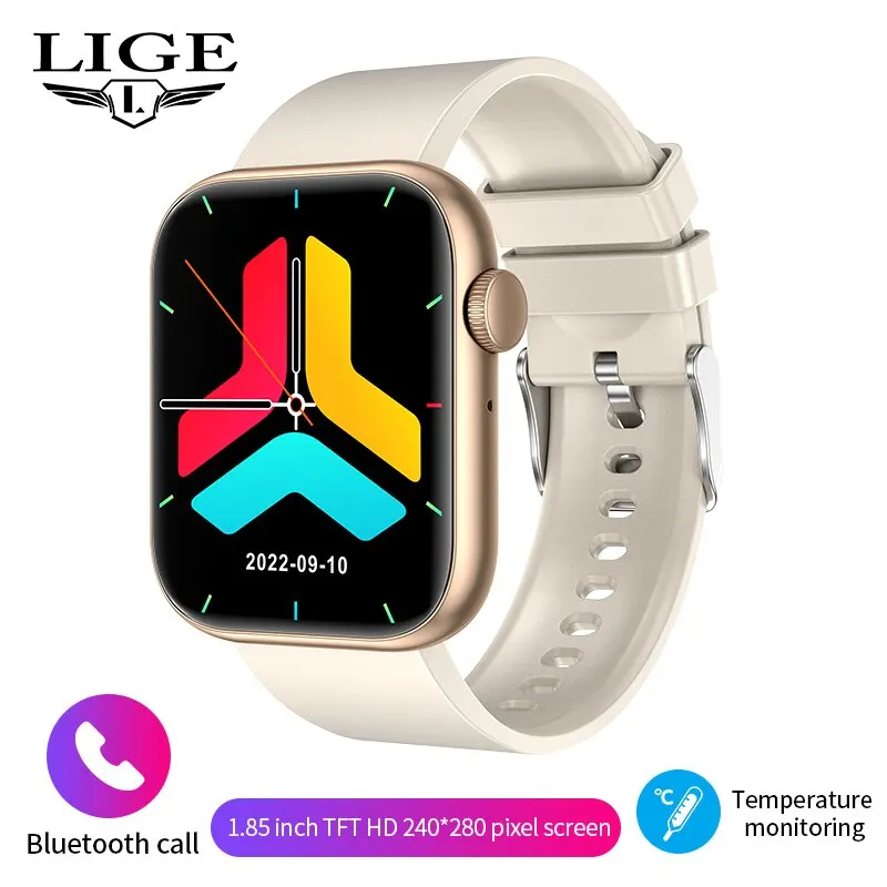 LIGE Smart Watch For Women Full Touch Screen Bluetooth Call Waterproof Watches Sport Fitness Tracker Smartwatch Lady Reloj Mujer - 画像 (7)