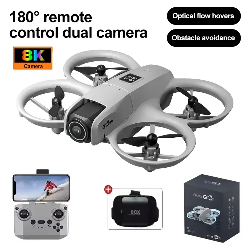 GT3 Mini Drone 5G 8K GPS Professional HD Aerial Photography Dynamic Lighting Remote Control Aircraft Optical Flow Quadcopter Toy - 画像 (8)