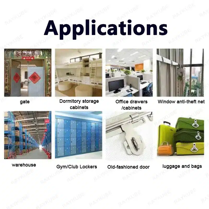 RAYKUBE P2 Smart Fingerprint Padlock Waterproof Zinc Alloy Biometric Padlocks With Buit-in Rechargeable Battery - 画像 (5)