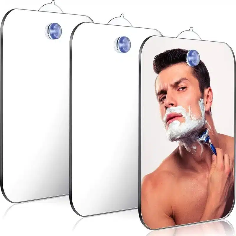 1Pcs Acrylic Mirror with Wall Suction Shower Mirror Suitable for Men Shaving Women Makeup Portable Travel Bathroom Accessories - 画像 (2)