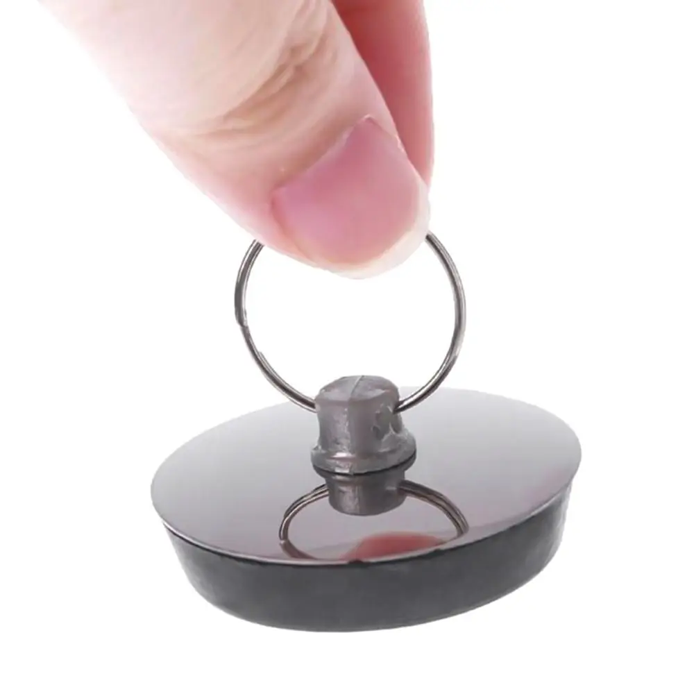 1Pcs Stainless Steel Bath Plug Easy to Use Rubber Drain Stopper Water Kitchen Bathroom Accessory Bath Tub Caps Bath Plug - 画像 (2)