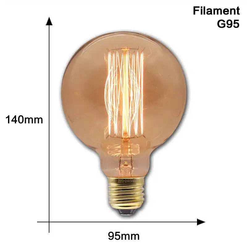 Retro Edison Bulb Lamps E27 40W 220V 110V Bedroom Industrial Loft Vintage Light Bulb For Home Decor T45 A19 ST64 G80 G95 Lamp - 画像 (17)