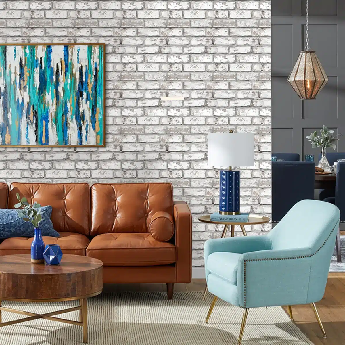 10 Pcs 3D Wall Panel Peel and Stick, 3D Brick Wall Sticker, Kitchen Adhesive Sticker, Tiles Stickers Waterproof - 画像 (2)