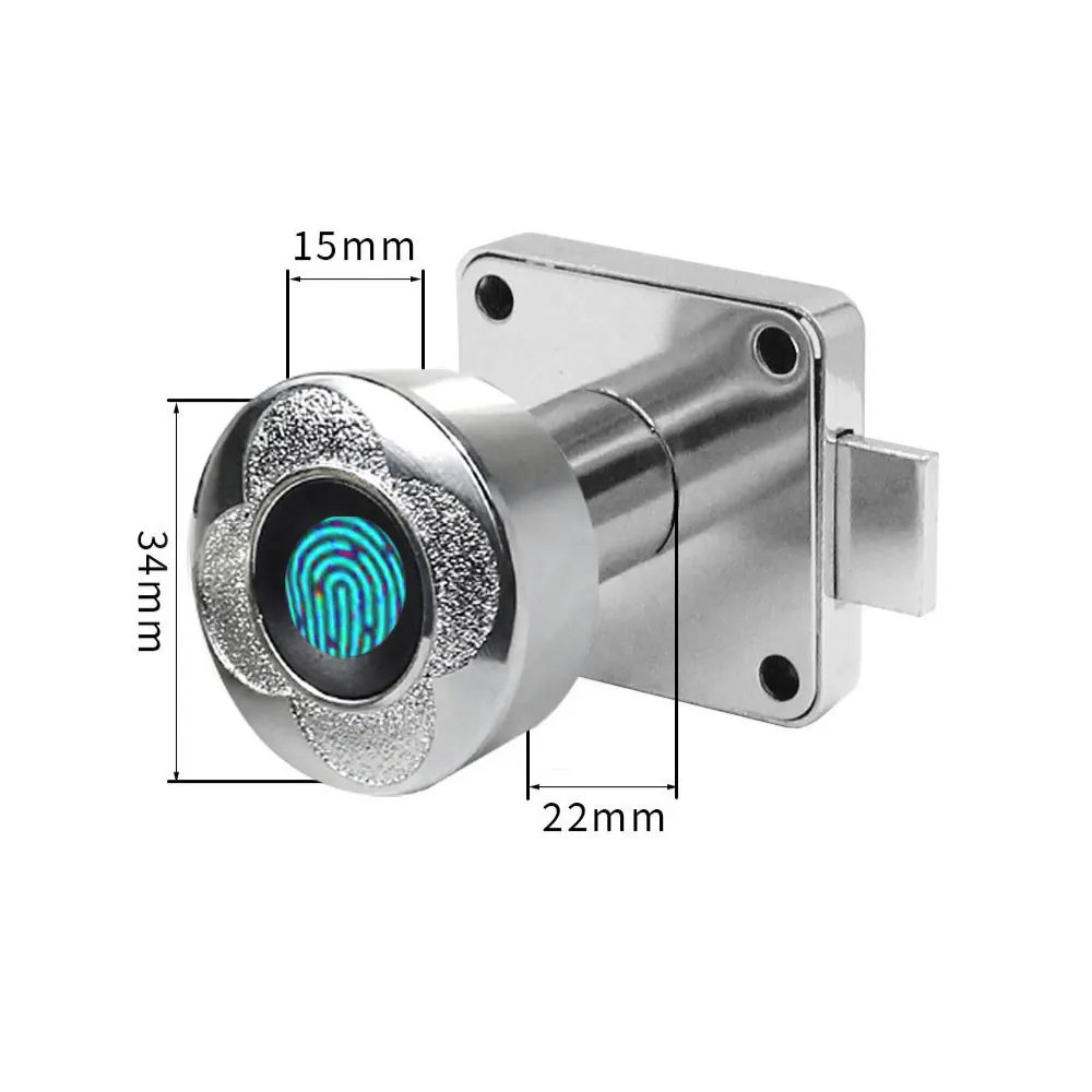 Cabinet Lock Smart Fingerprint Lock Biometric Drawer Lock 30 20 Fingerprints Rechargeable Keyless Electronic Lock - 画像 (8)