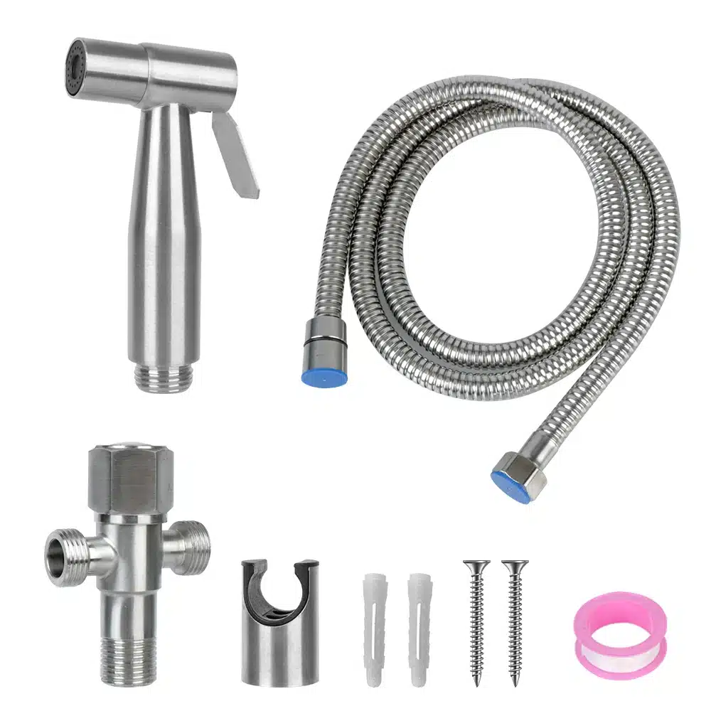 Handheld shower head Hand Bidet faucet Bidet sprayer set For toilet self cleaning For Bathroom hand sprayer Stainless Steel - 画像 (7)