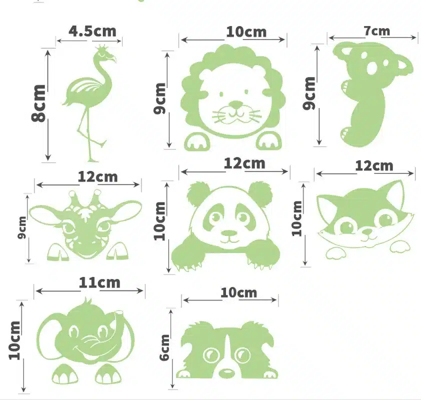 Green Fluorescent Fairy Moon Stars Kid Home Hint Decoration Toys Luminous Paint Cartoon Switch Wall Sticker Glow In The Dark Cat - 画像 (4)