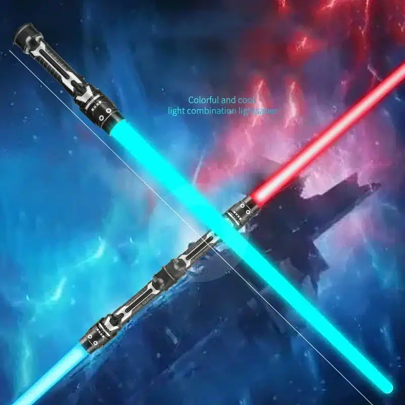 2-in-1 Lightsaber Sword Telescopic Music Laser Sword Toy Colorful Glowing Sword Decompression Toy For Kids Adults Birthday Gifts - 画像 (2)