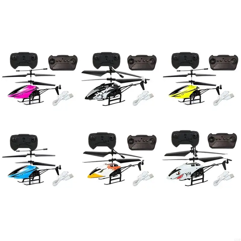 Remote Control Aircraft Model with LED Light 2 Channel Helicopter Mini Helicopter for Kids USB Rechargable - 画像 (5)