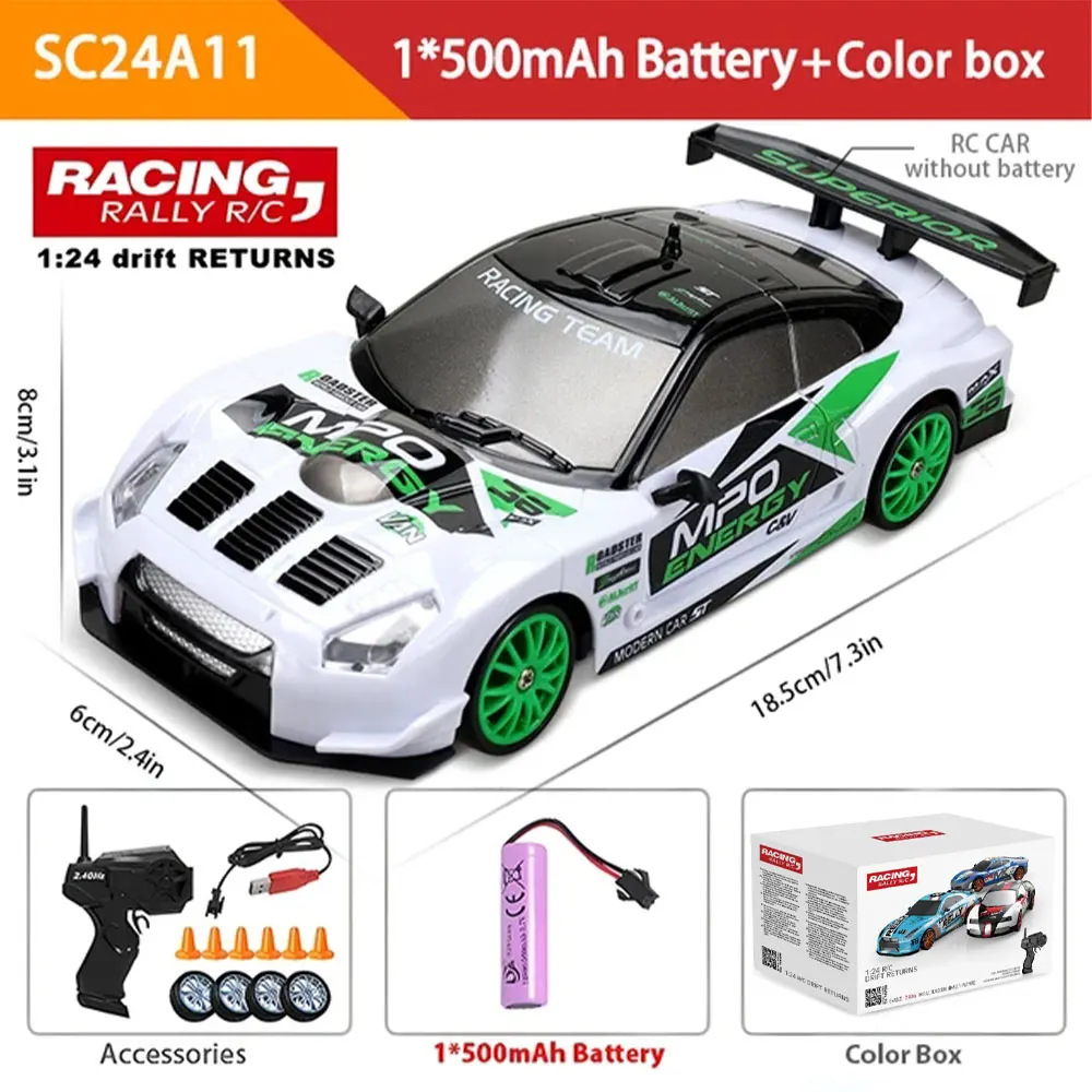 1:24 High Speed RC Drift Vehicle Cars Mustang 4WD Remote Control Racing Car Gift Competition Race Car Boys Toy Replaceable Tire - 画像 (14)