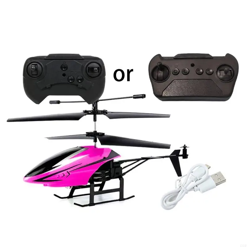 Remote Control Aircraft Model with LED Light 2 Channel Helicopter Mini Helicopter for Kids USB Rechargable - 画像 (2)