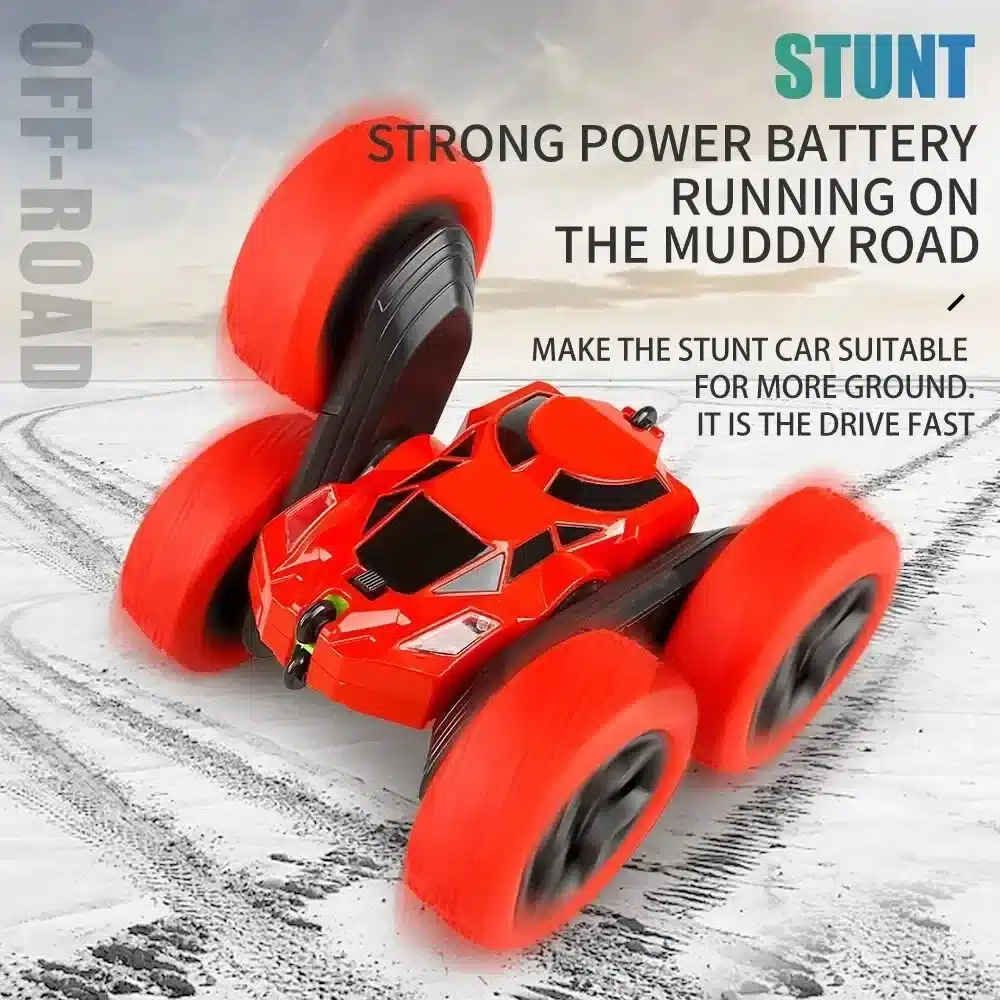 RC Stunt Car Children Double Sided Flip 2.4G Remote Control 360 Deree Rotation Off Road Drift RC Car Gifts For Kids Adults Boys - 画像 (3)