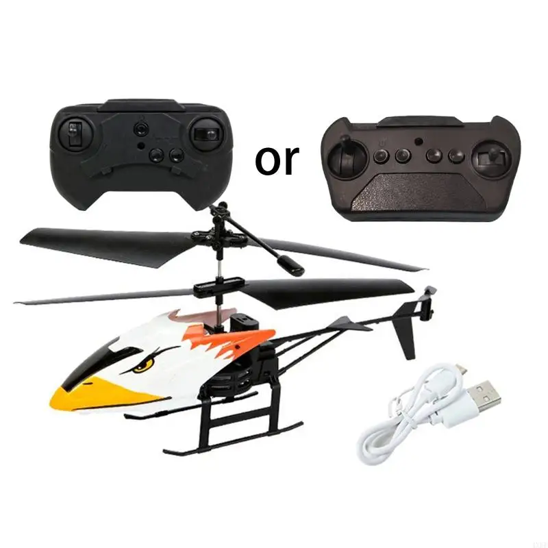 Remote Control Aircraft Model with LED Light 2 Channel Helicopter Mini Helicopter for Kids USB Rechargable - 画像 (3)