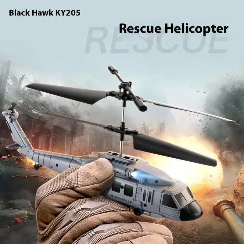 Ky205 Black Hawk Rescue Helicopter Obstacle Avoidance Hd Aerial Photography Remote Control Aircraft Crossover Drone Toy Boy Gift - 画像 (3)