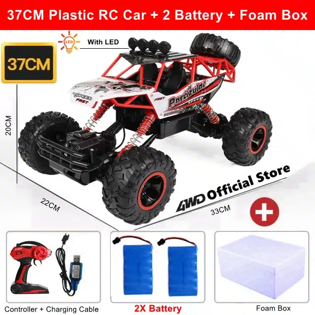 4WD Remote Control Car With Led Lights Radio RC Buggy Off-Road Drift Trucks RTR Vehicle Gifts Toys for Children Boys Kids Adults - 画像 (9)