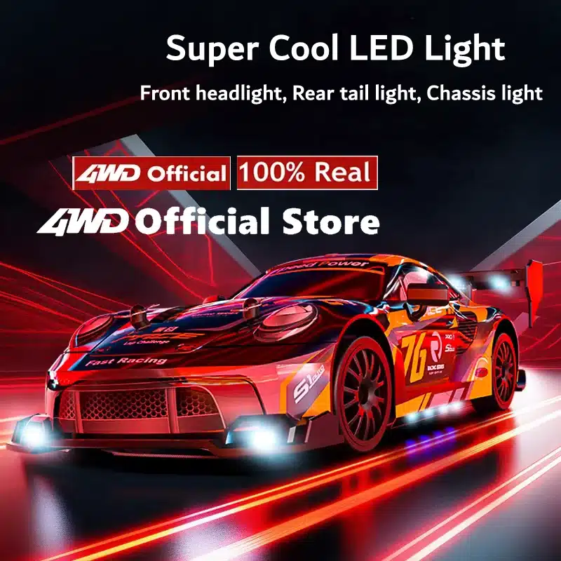 4WD RC Car With LED Remote Control Cars High Speed Fast Drift Racing 2.4G Radio RTR Vehicle GTRPRO Model Toy Kids Children Gift - 画像 (5)