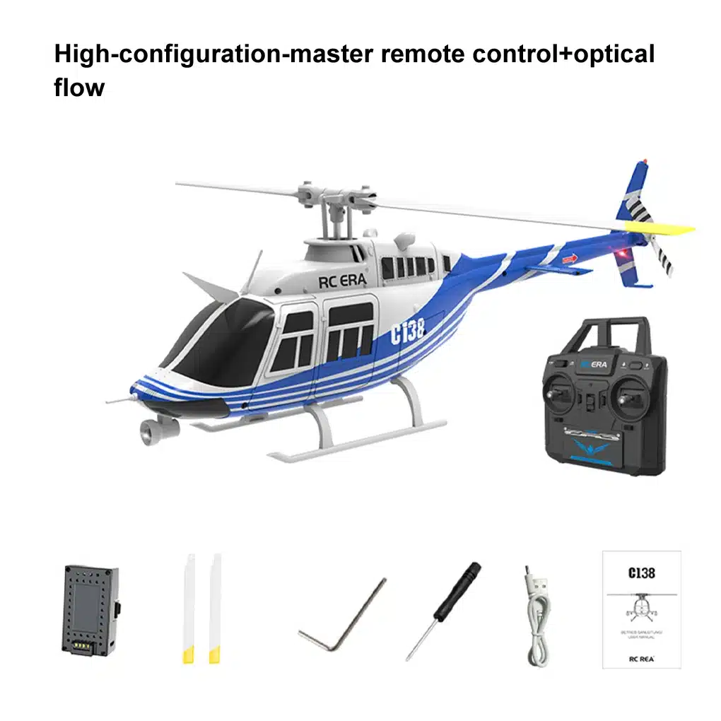 RC ERA C138 RC Helicopter 206 Jet Ranger 6-axis Gyro Hold 4ch RC Helicopter Aircraft Hobby for Adults 1/33 RTF RC Helicopter - 画像 (12)