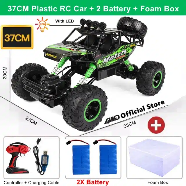 4WD Remote Control Car With Led Lights Radio RC Buggy Off-Road Drift Trucks RTR Vehicle Gifts Toys for Children Boys Kids Adults - 画像 (8)