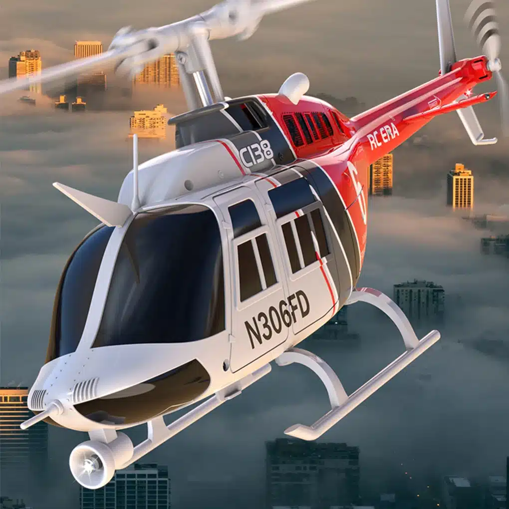 RC ERA C138 RC Helicopter 206 Jet Ranger 6-axis Gyro Hold 4ch RC Helicopter Aircraft Hobby for Adults 1/33 RTF RC Helicopter - 画像 (5)