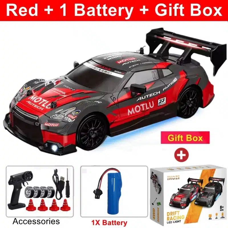 4WD RC Car With LED Remote Control Cars High Speed Fast Drift Racing 2.4G Radio RTR Vehicle GTRPRO Model Toy Kids Children Gift - 画像 (24)