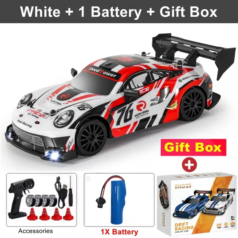 4WD RC Car With LED Remote Control Cars High Speed Fast Drift Racing 2.4G Radio RTR Vehicle GTRPRO Model Toy Kids Children Gift - 画像 (7)