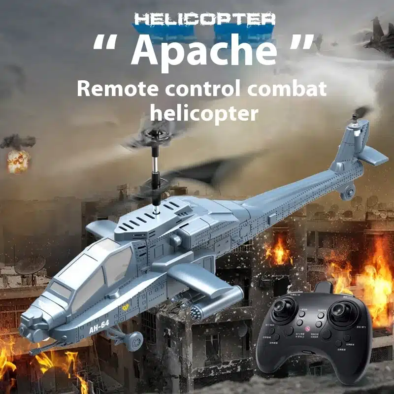 Apache Ah-64 Rc Helicopter Military Combat Simulation Toy Altitude Hold & Crash-Proof Design 2.4ghz Remote Control Gift For Boy - 画像 (3)