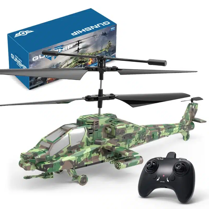 Apache Ah-64 Rc Helicopter Military Combat Simulation Toy Altitude Hold & Crash-Proof Design 2.4ghz Remote Control Gift For Boy - 画像 (7)
