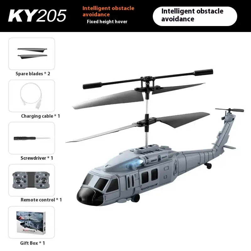 Ky205 Black Hawk Rescue Helicopter Obstacle Avoidance Hd Aerial Photography Remote Control Aircraft Crossover Drone Toy Boy Gift - 画像 (9)