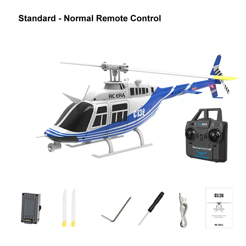 RC ERA C138 RC Helicopter 206 Jet Ranger 6-axis Gyro Hold 4ch RC Helicopter Aircraft Hobby for Adults 1/33 RTF RC Helicopter - 画像 (13)