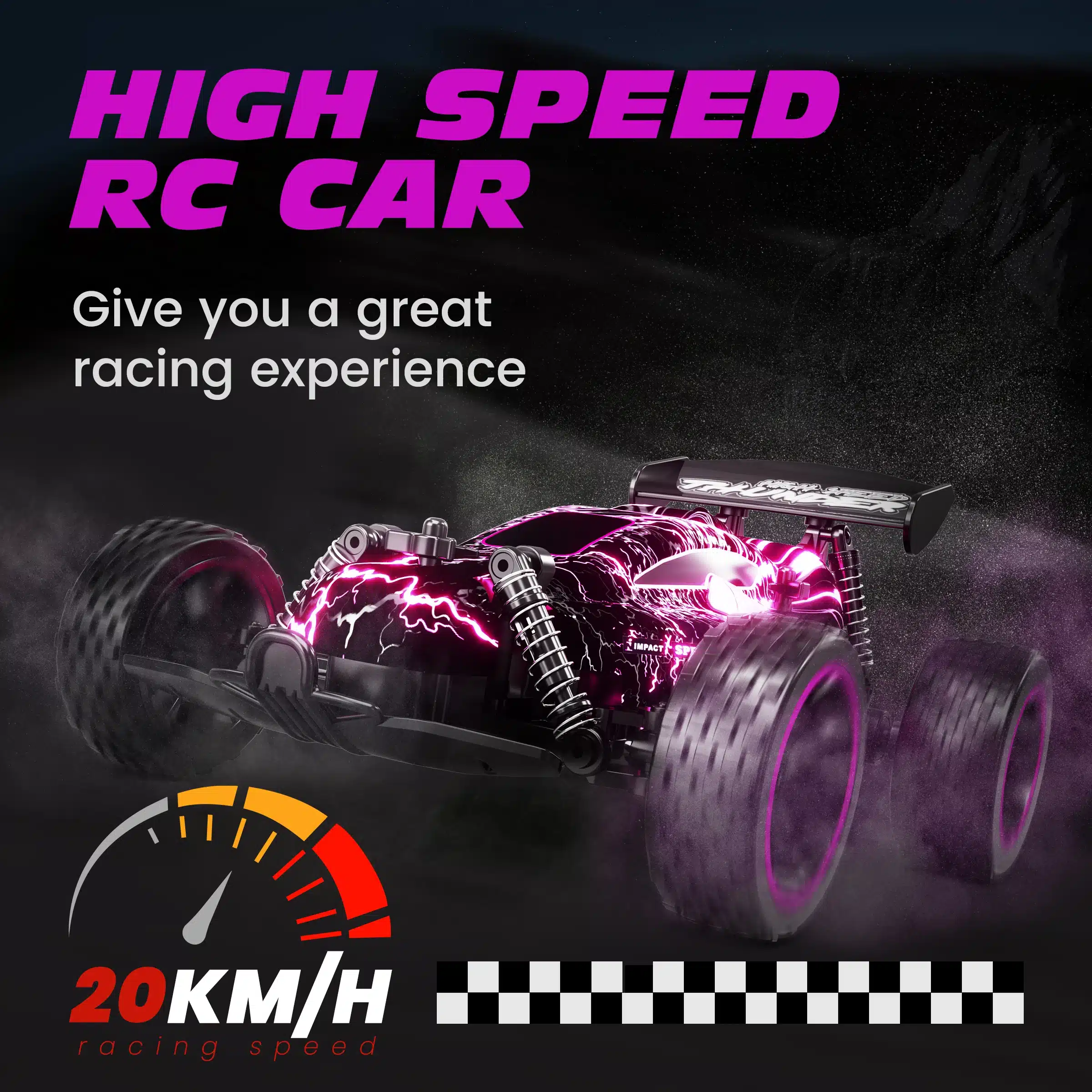 Sinovan RC Car 20km/h High Speed Car Radio Controled Machine 1:18 Remote Control Car Toys For Children Kids Gifts RC Drift - 画像 (4)