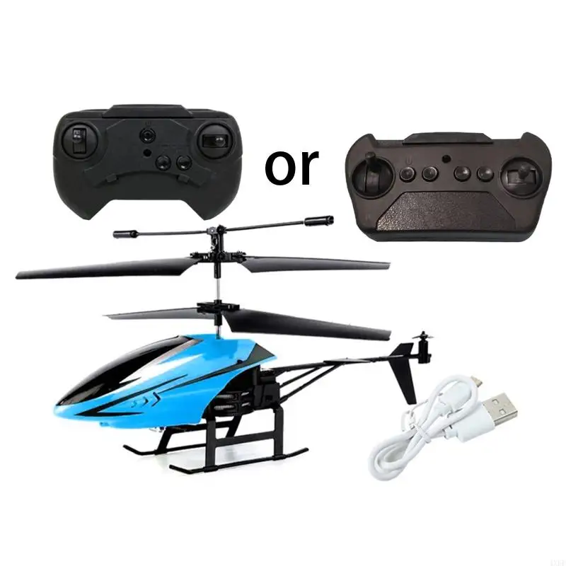 Remote Control Aircraft Model with LED Light 2 Channel Helicopter Mini Helicopter for Kids USB Rechargable - 画像 (8)